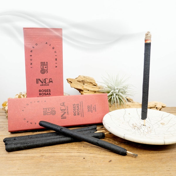ROSES Premium Stick Incense |  Hand Crafted Incense Sticks | Inca Aromas Brazilian Incense Sticks | Long Burning Incense Sticks