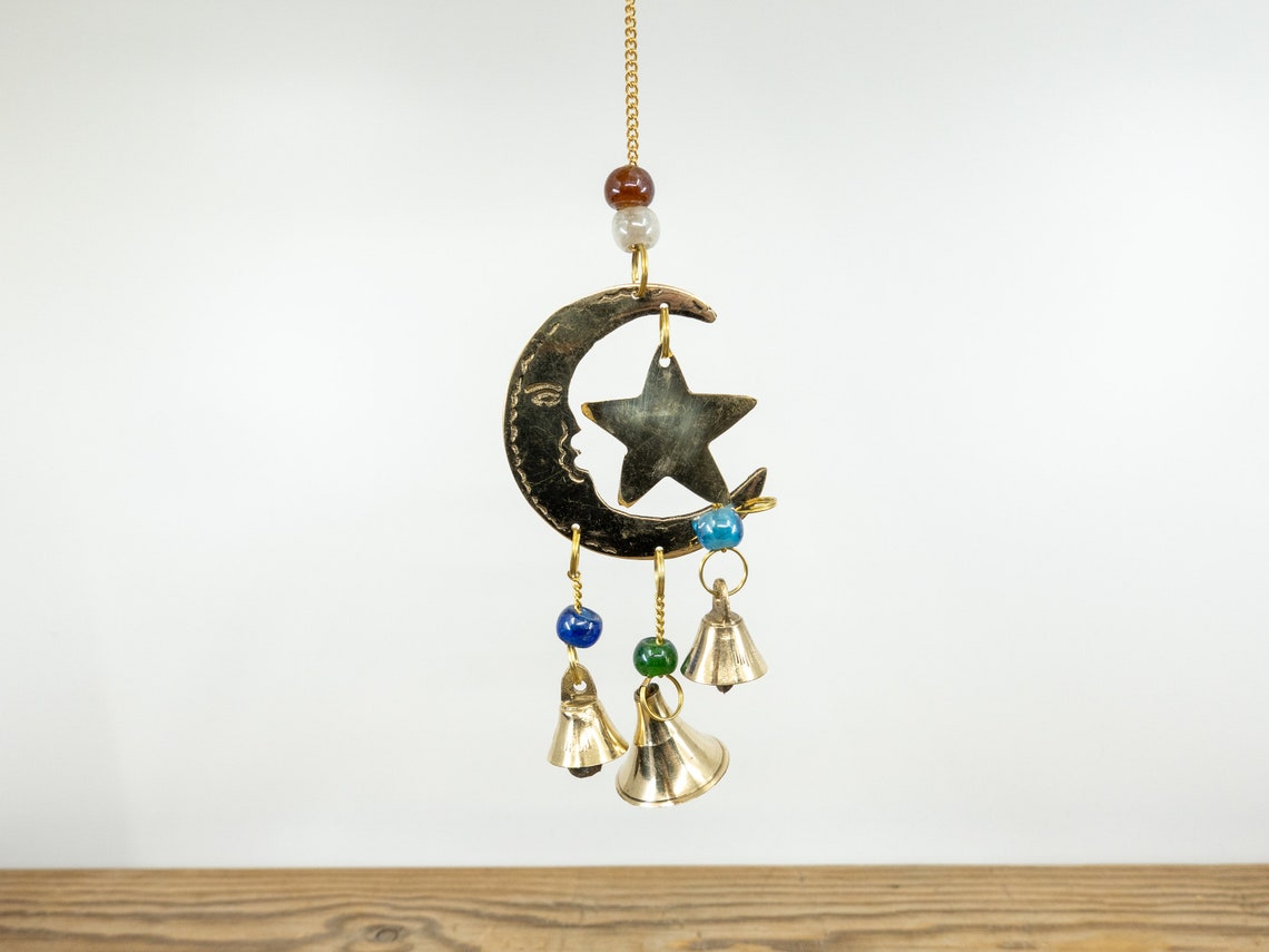 Small CELESTIAL Brass Bell Wind Chime CELESTIAL Altar Etsy