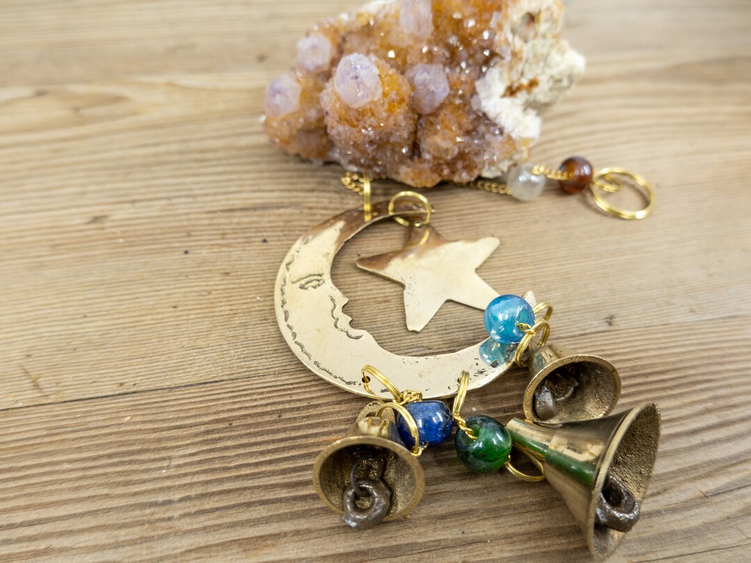 Small CELESTIAL Brass Bell Wind Chime CELESTIAL Altar Decoration Brass