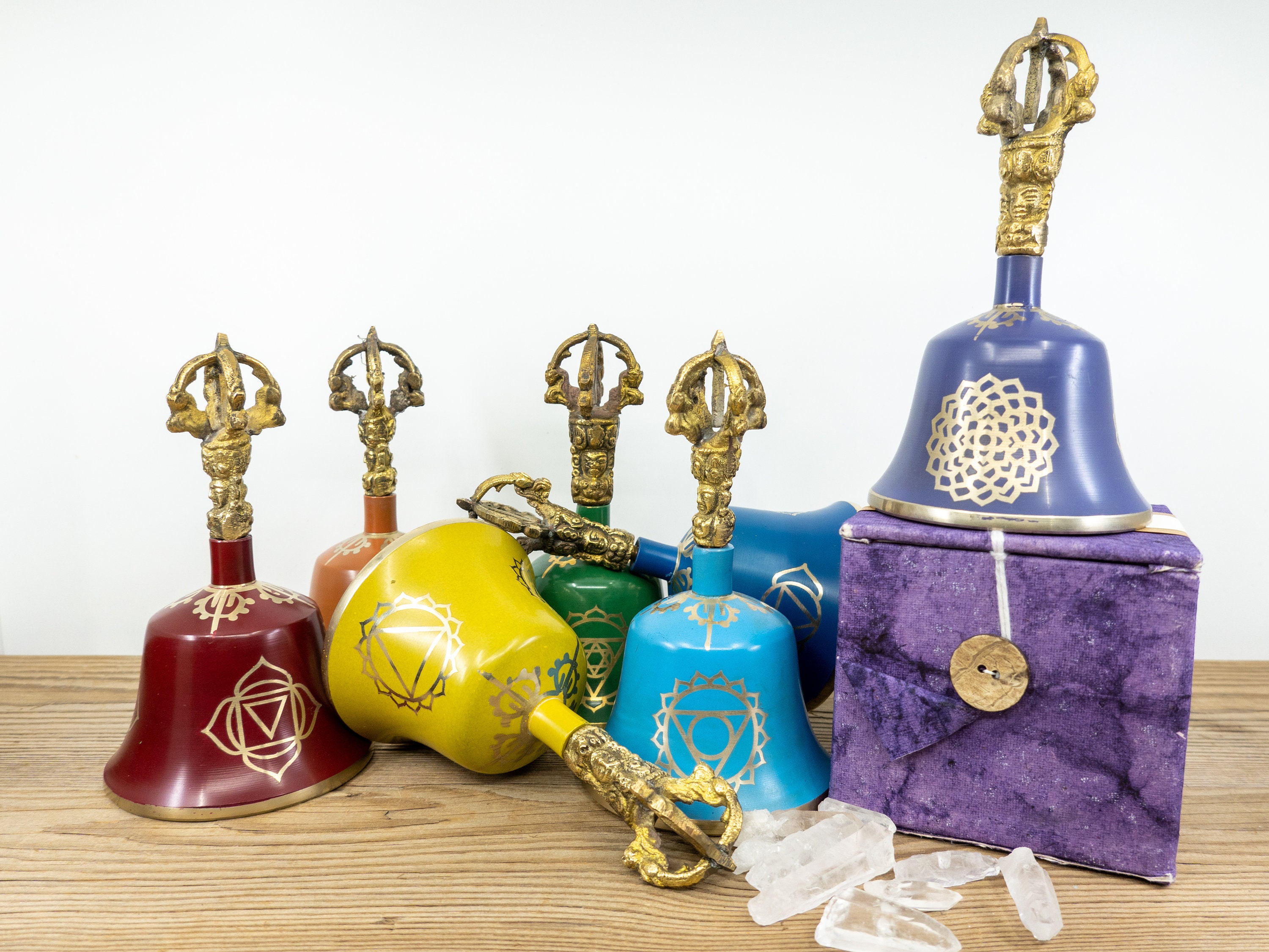 Chakra Bells Tibetan Buddhist Meditation Bell Complete Set Etsy