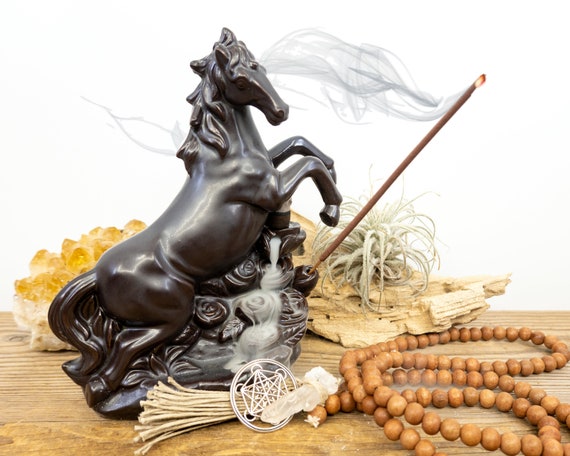 HORSE Ceramic Backflow Pond Incense Burner Waterfall Incense Burner Horse  Backflow Burner -  Australia