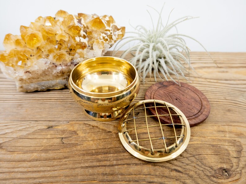 Brass Resin Screen Burner Set Screen Incense Burner Etsy