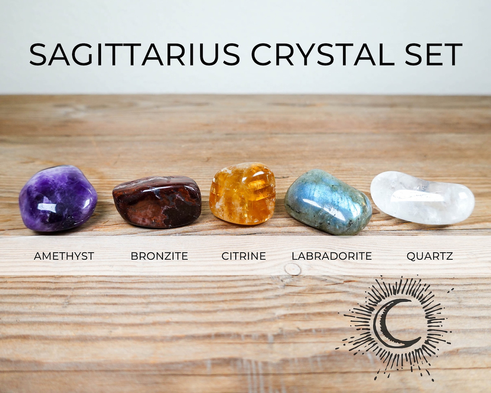 SAGITTARIUS Zodiac Crystal Set Crystals for Sagittarius Etsy