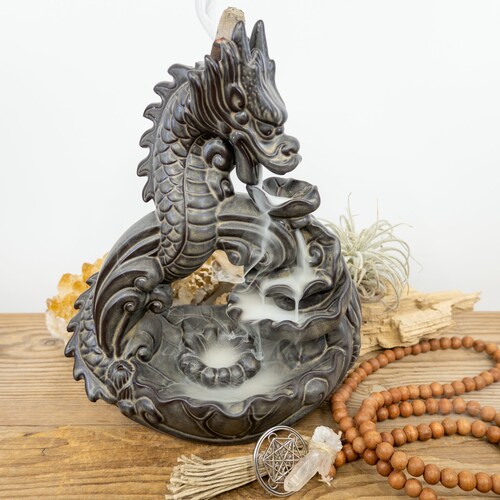 GIRAFFE Ceramic Backflow Pond Incense Burner Waterfall Etsy