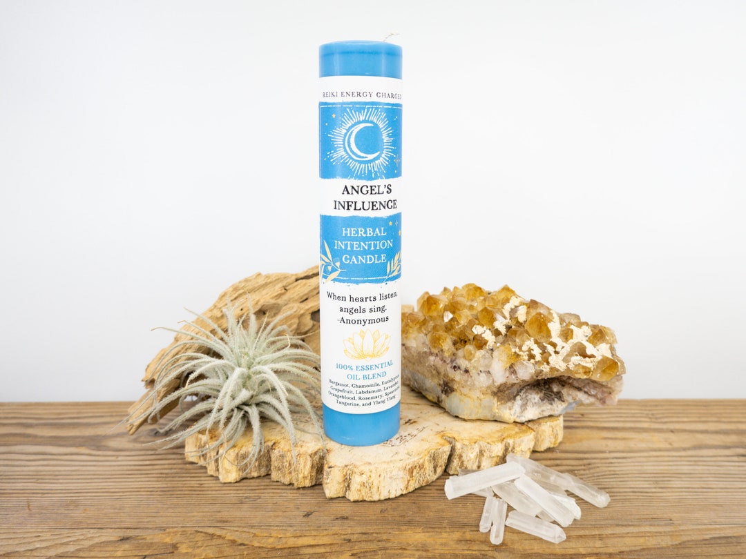 ANGEL'S INFLUENCE INTENTION Candle Manifestation Candles Reiki Charged