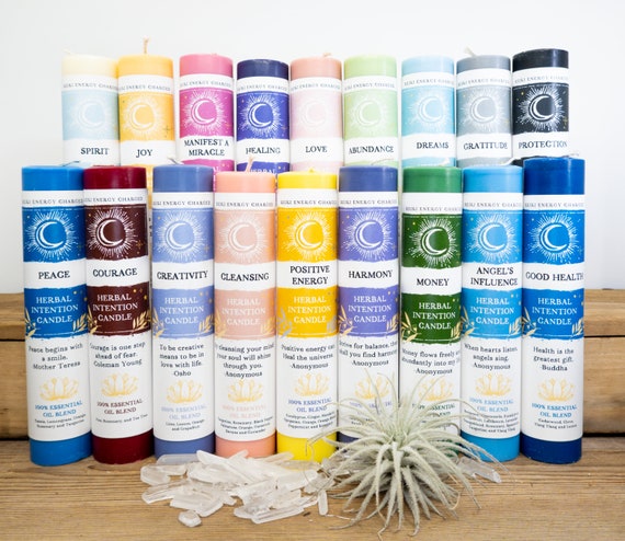 INTENTION Candles | Herbal Scented Candles | Manifestation Candles | Reiki Charged Candles