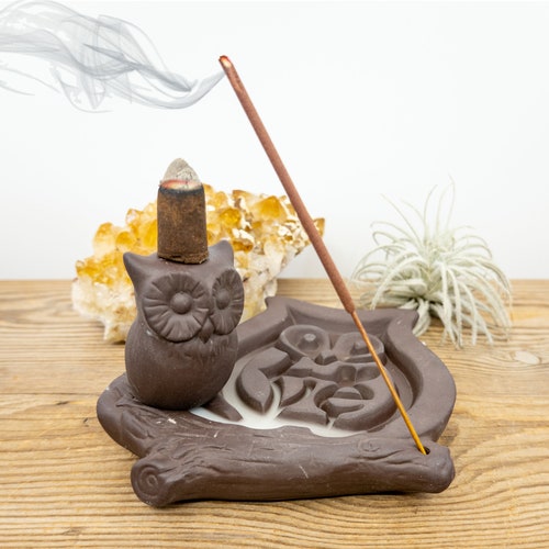 GIRAFFE Ceramic Backflow Pond Incense Burner Waterfall Etsy