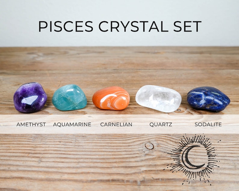 PISCES Zodiac Crystal Set Crystals for Pisces Zodiac Etsy Canada