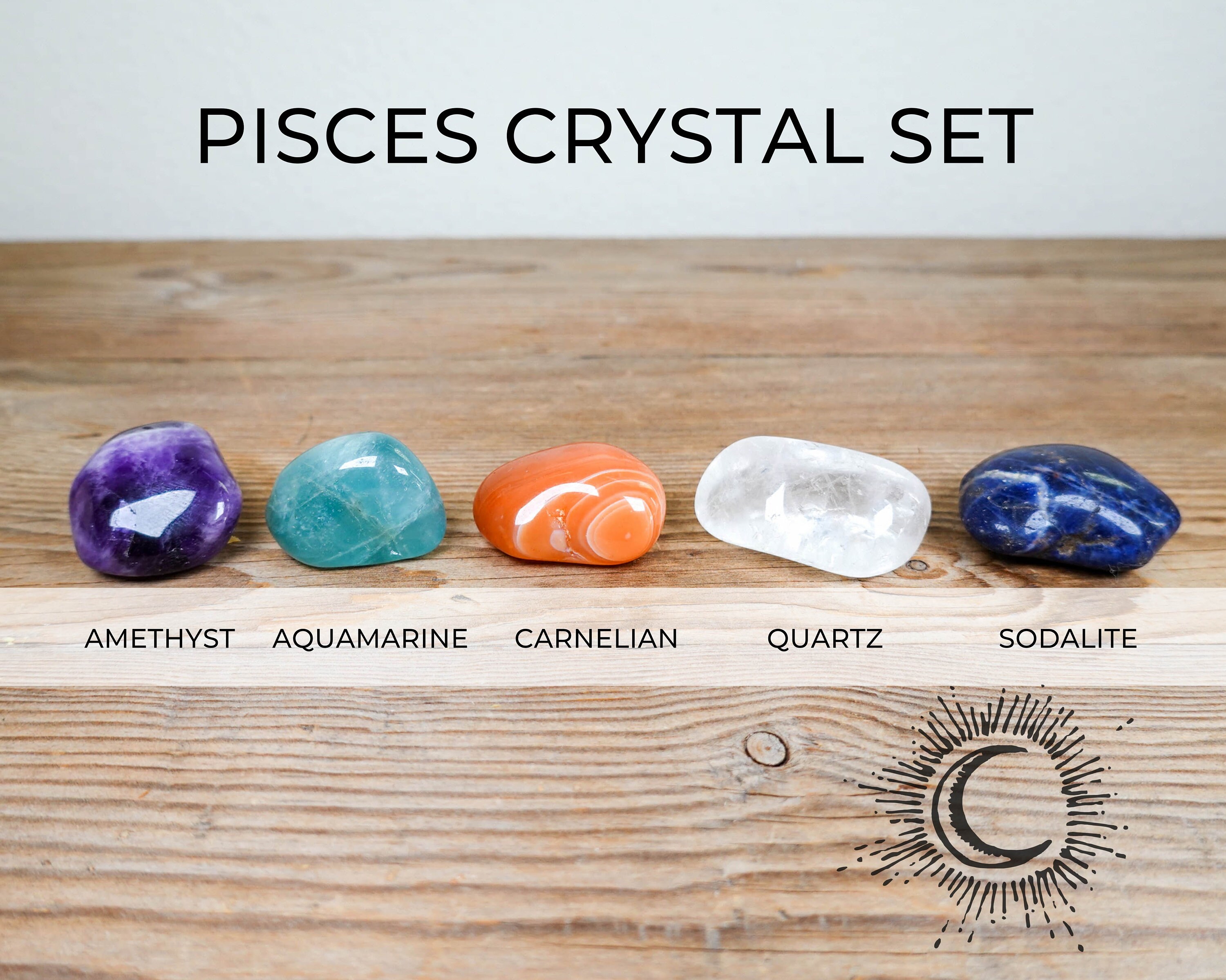PISCES Zodiac Crystal Set Crystals for Pisces Zodiac Etsy