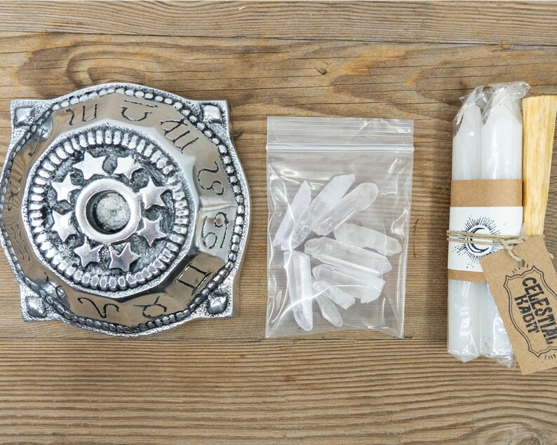 ZODIAC Metal CELESTIAL Chime Candle Holder Cone Incense Etsy