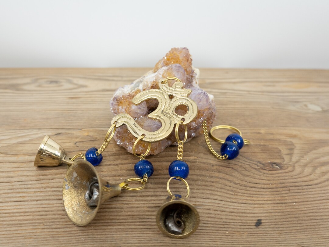 Small OM Brass Bell Wind Chime OM Altar Decoration Brass Bells Etsy