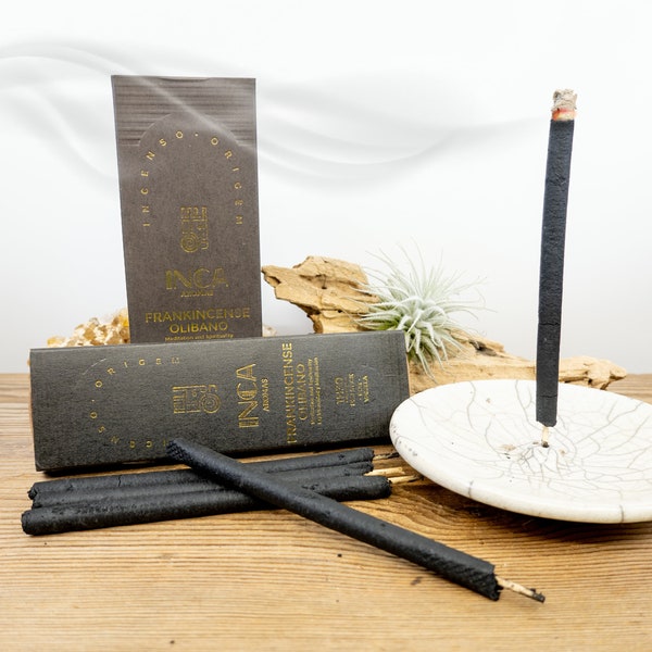 FRANKINCENSE Premium Stick Incense |  Hand Crafted Incense Sticks | Inca Aromas Brazilian Incense Sticks | Long Burning Incense Sticks