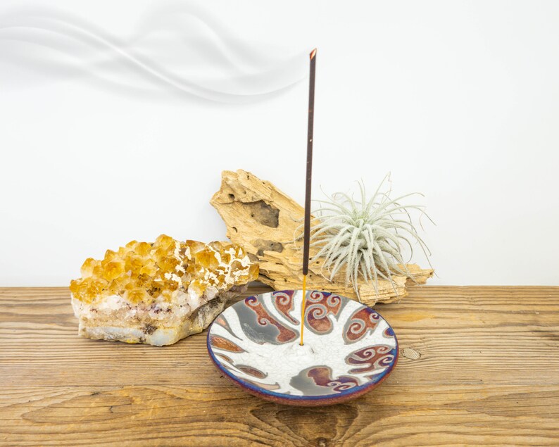 TREE OF LIFE Stick Incense Holder Raku Pottery Incense Etsy