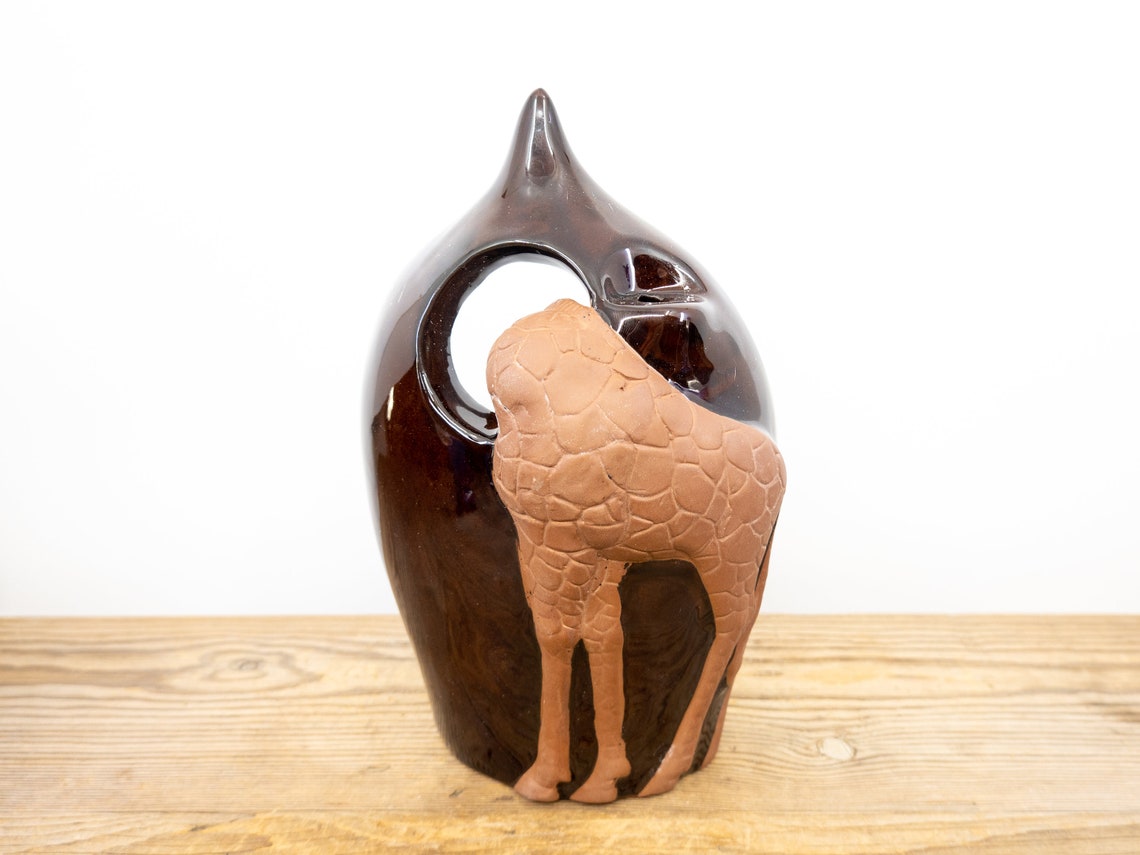 GIRAFFE Ceramic Backflow Pond Incense Burner Waterfall Etsy