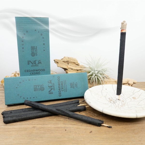 CEDARWOOD Premium Stick Incense |  Hand Crafted Incense Sticks | Inca Aromas Brazilian Incense Sticks | Long Burning Incense Sticks