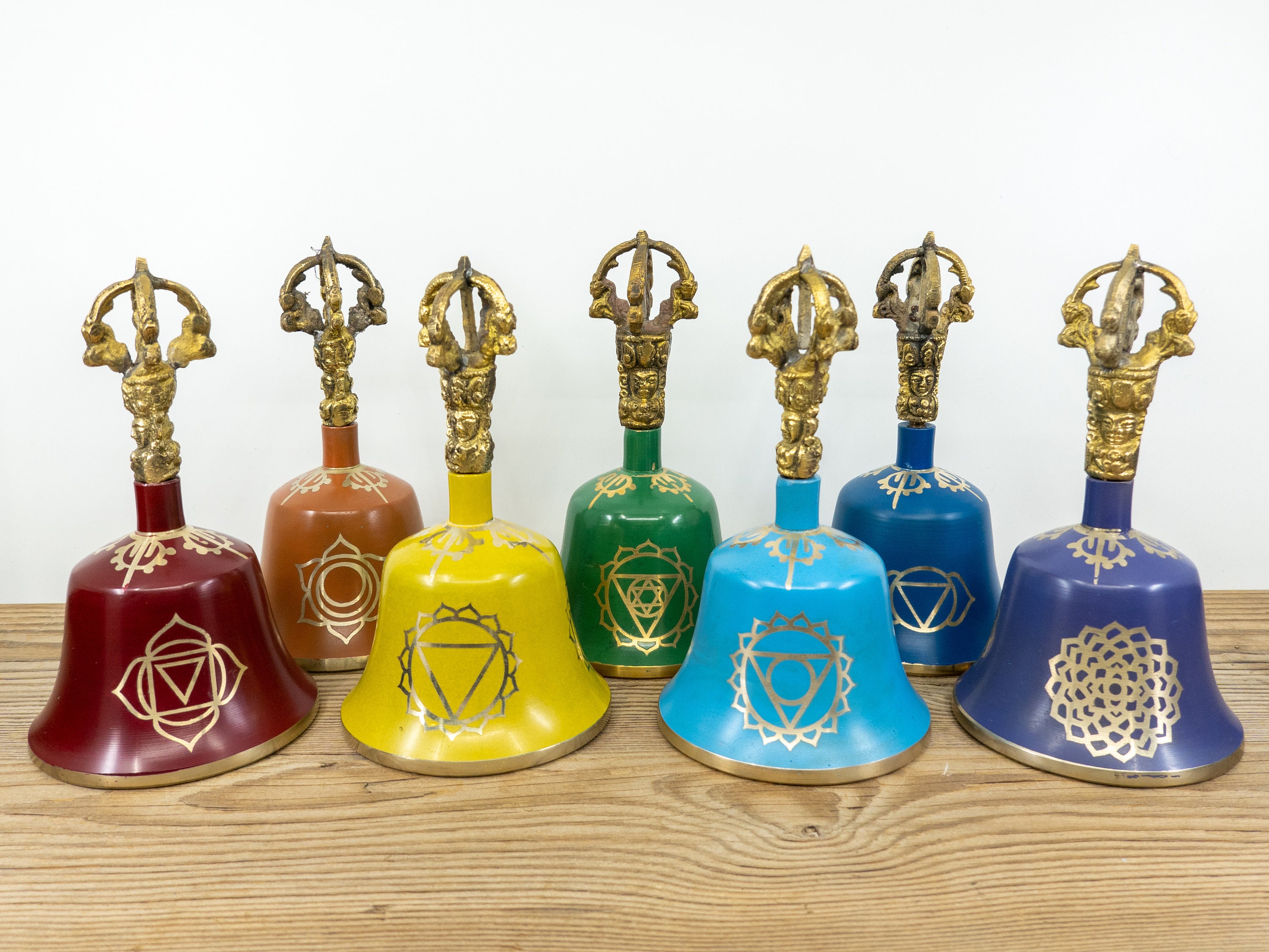 Chakra Bells Tibetan Buddhist Meditation Bell Complete Set Etsy