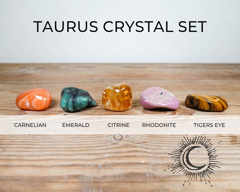 TAURUS Zodiac Crystal Set Crystals for Taurus Zodiac Etsy
