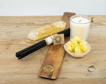 SCORPIO Wood Incense Holder | Zodiac Wood Incense Holder | Stick Incense Holder | Scorpio Gift