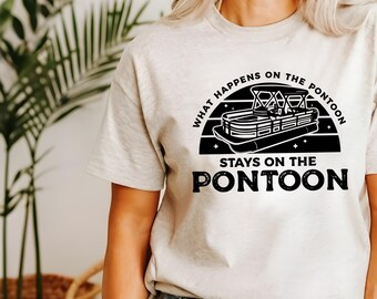 Funny Pontoon Graphic Tee – Lake Life Shirt, Summer Boating