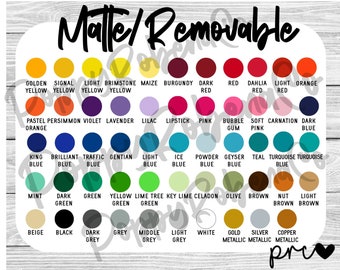 Oracal 631 Matte Vinyl Color Chart Sample (JPG, PDF, PSD)