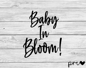 Baby in Bloom SVG, Kinderzimmer Dekor Schnittdatei (Digital Download)