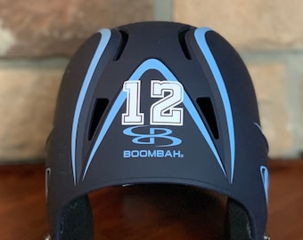 Sports Helmet Number Decal, Baseball, Softball - Matte or Glossy
