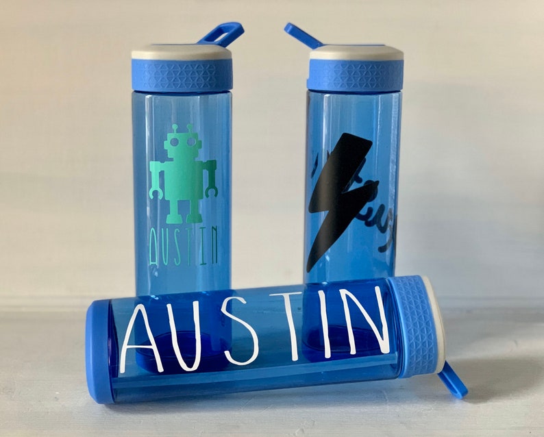 Cute Name Decal. Custom Decal. Water Bottle Decal. Robot Etsy