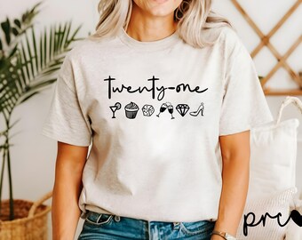 21st Birthday Girl Tee | Custom Cocktail Shirt