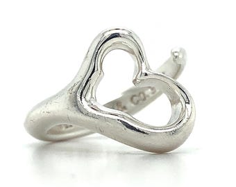 Tiffany & Company Elsa Peretti Sterling Silver Open Heart Wrap