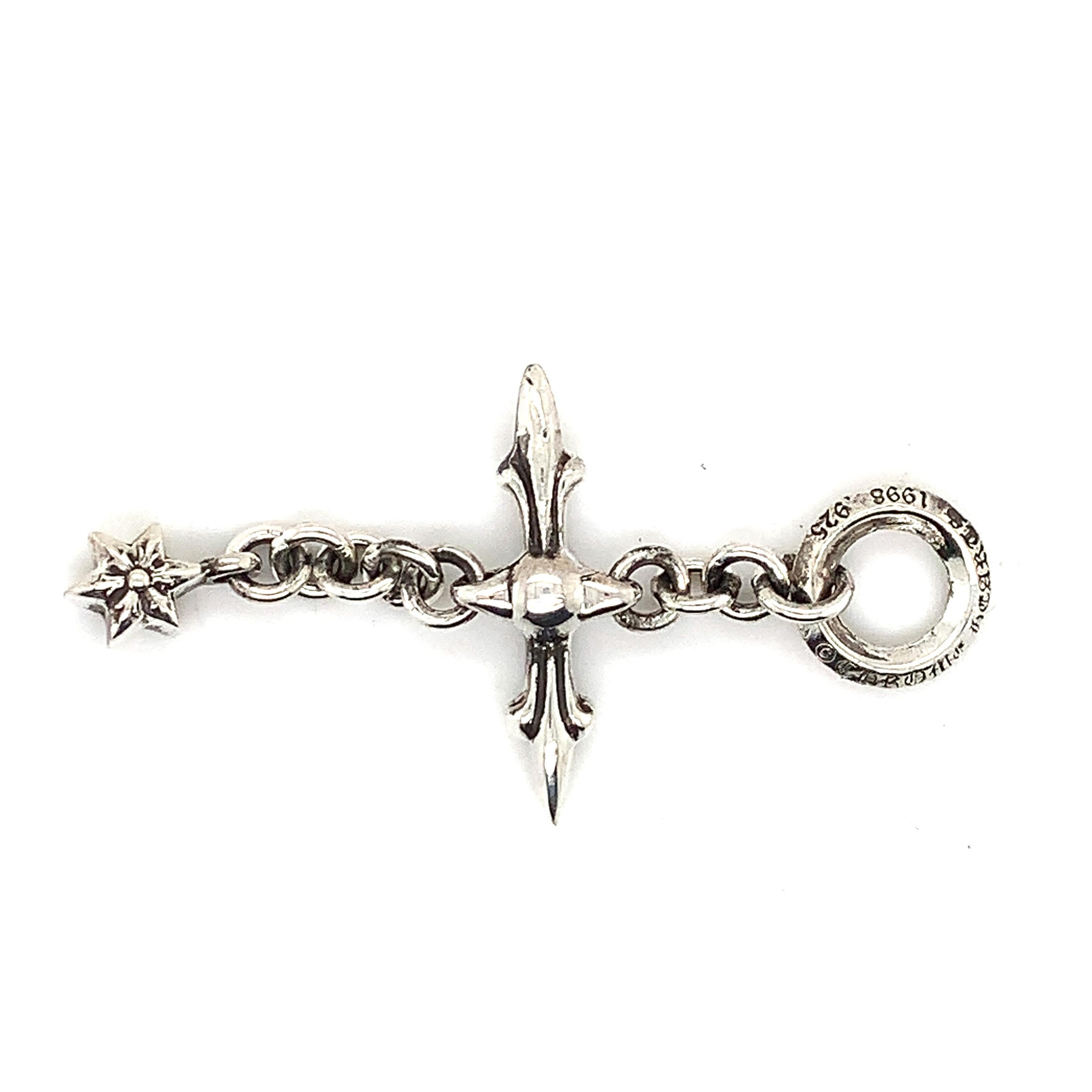 1998 Chrome Hearts Vintage Cross Dangling Star Chain Link 1998 Chrome Hearts Vintage Cross Dangling Star Chain Link