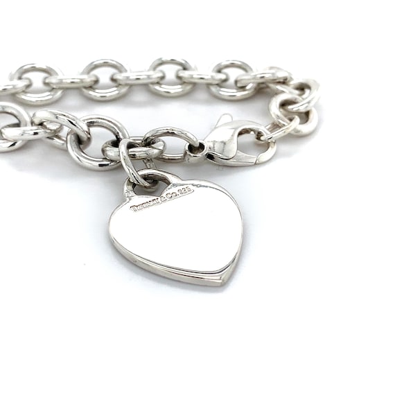 Heart Tag Tiffany And Co Round Link Bracelet Tiffany 925 Sterling