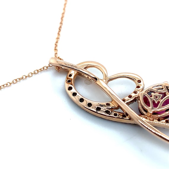 Le Vian 14k Rose Gold Rhodolite Garnet & Chocolate Quartz Heart