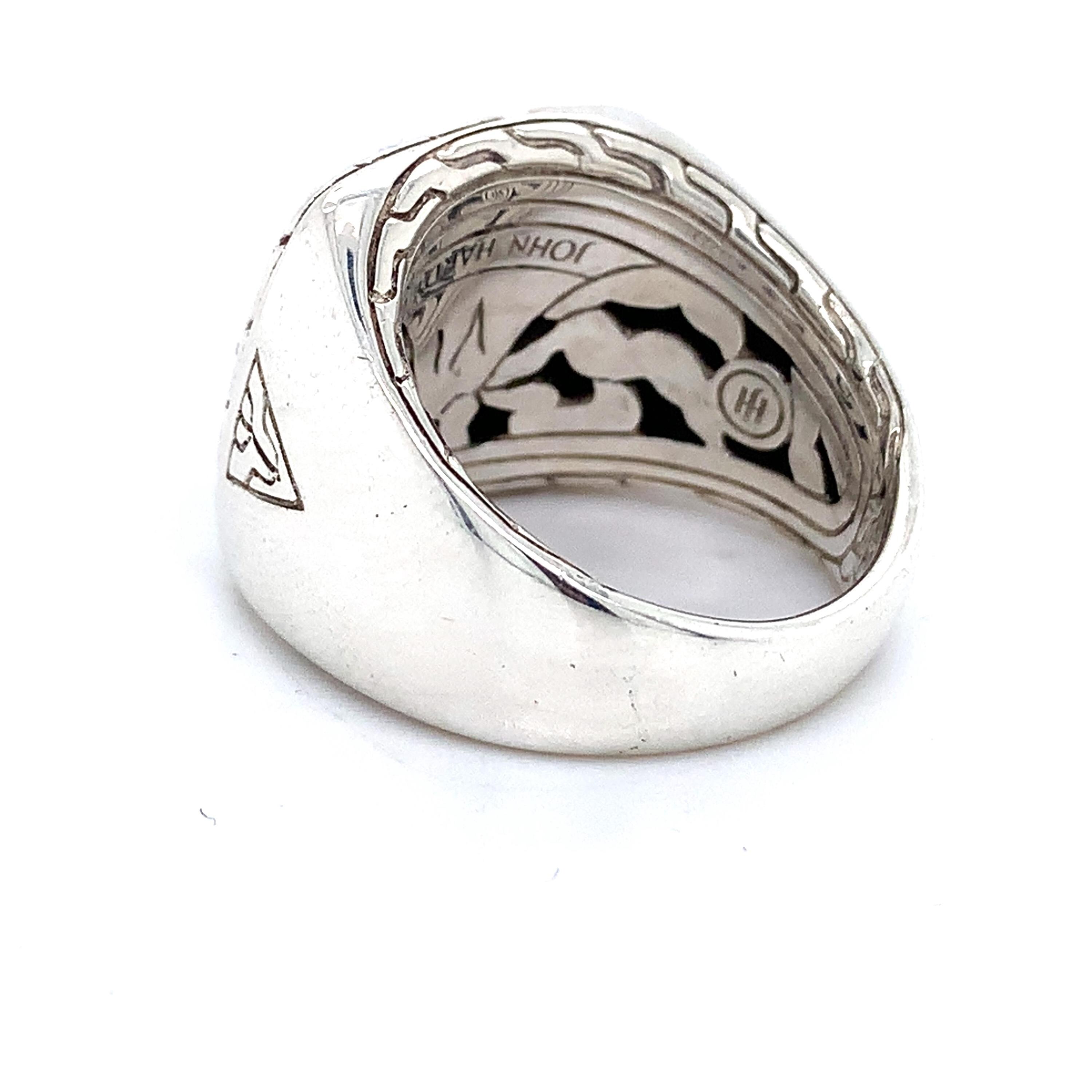 John Hardy Sterling Silver Men's Onyx and Black Diamond