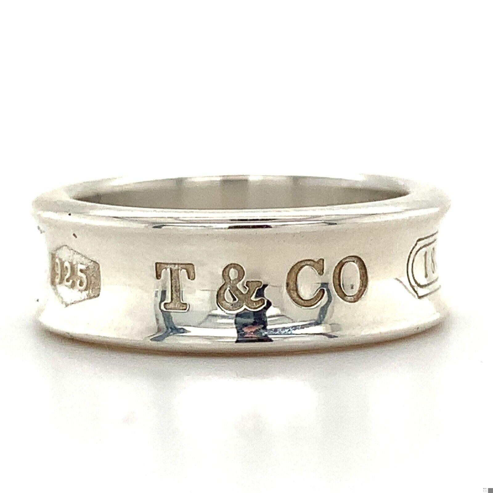 1997 Tiffany & Co. .925 Sterling Silver 1837 T and Co Band