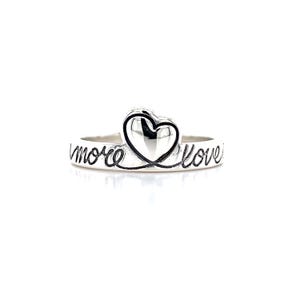 James Avery 925 sterlingzilver gegraveerd Love You More hart-statement bandring