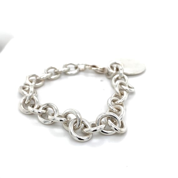 Tiffany & Company 925 Sterling Silver Round Circle Link Tag Charm