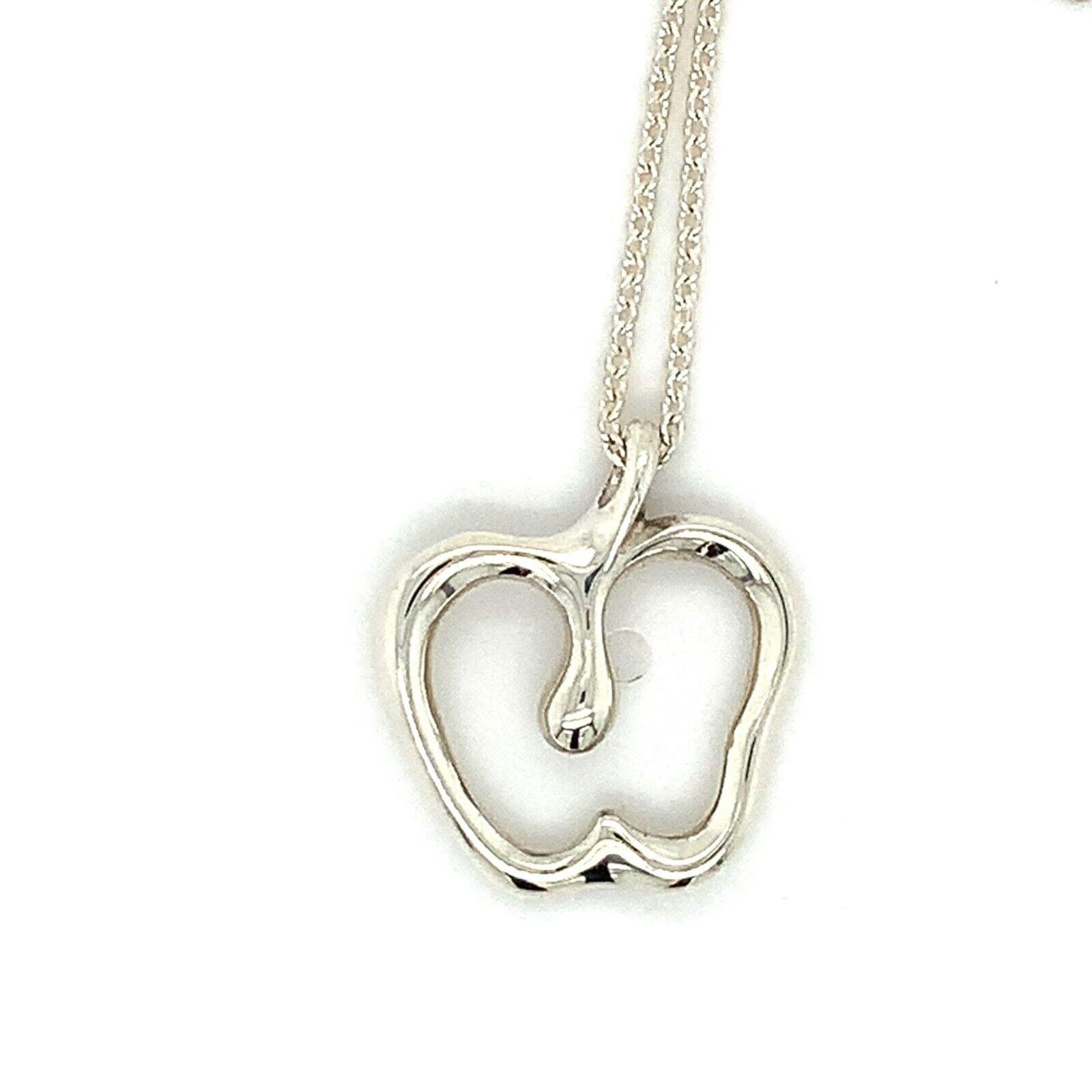 Elsa Peretti Tiffany & Co 925 Sterling Silver Apple Shape Pendant 