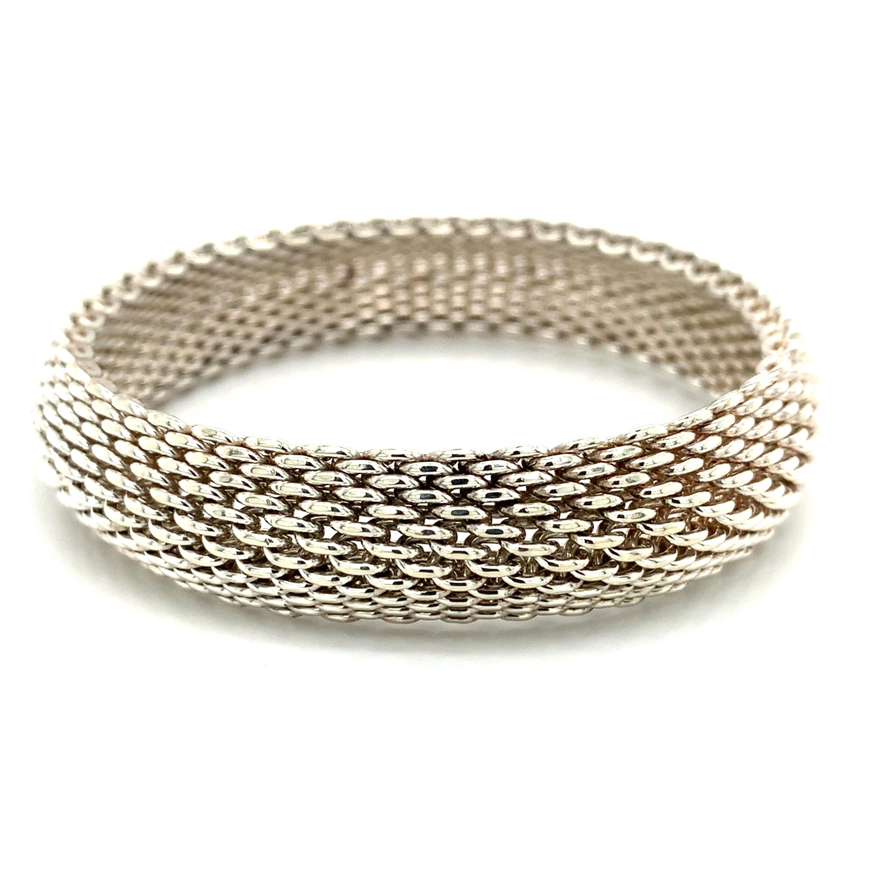Tiffanys sterling mesh bracelet vintage - Etsy 日本