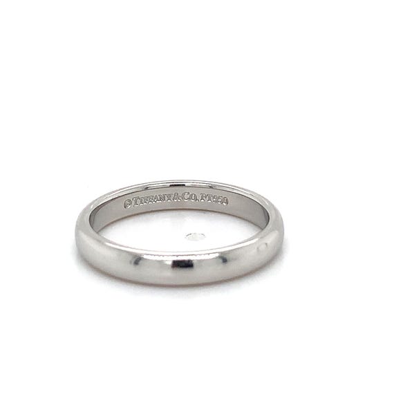 Tiffany & Co Pt950 Platinum Classic Plain Forever Wedding Band 3mm