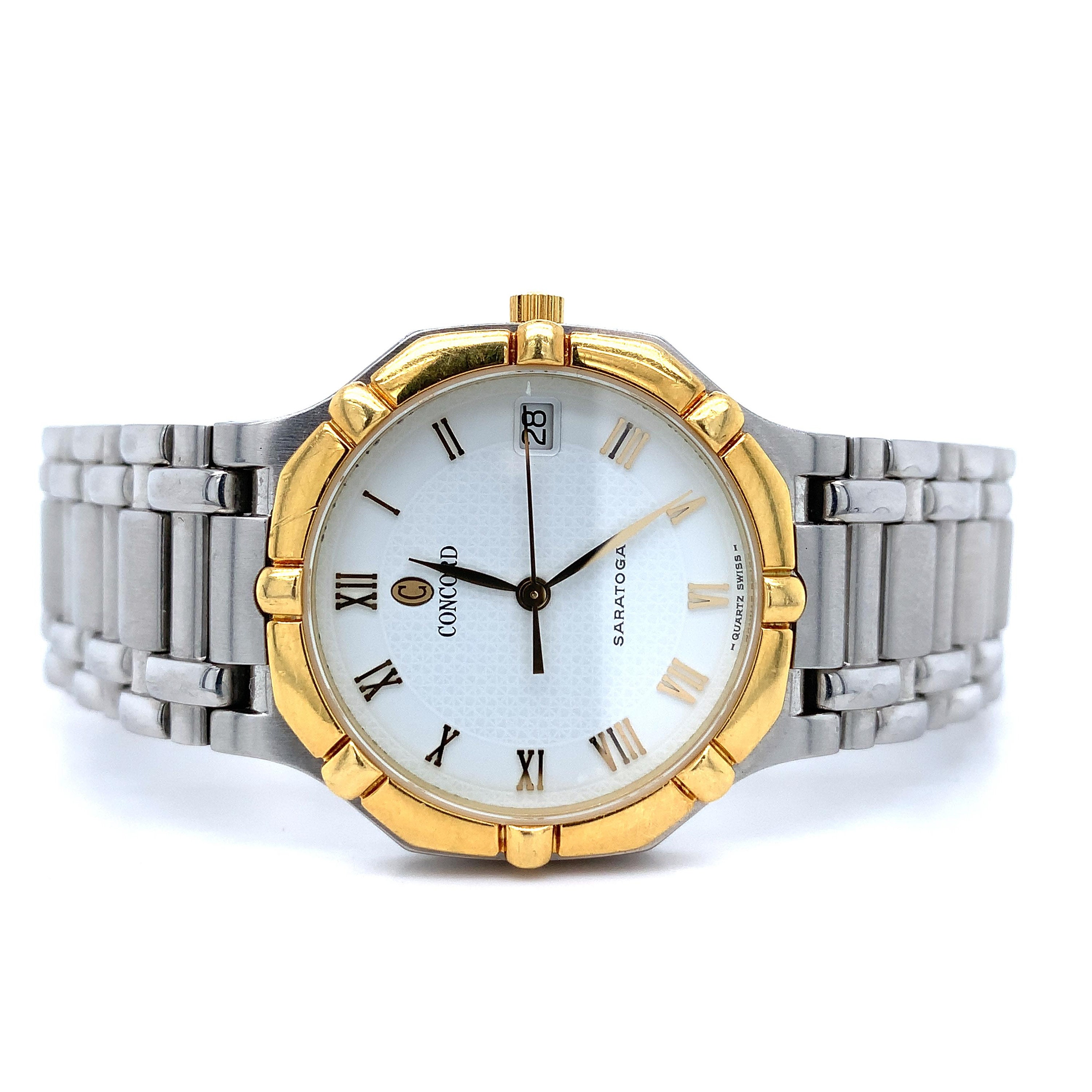Men s Concord Saratoga 18k Steel 30mm Quartz 15.14.247 1 Watch Etsy Canada