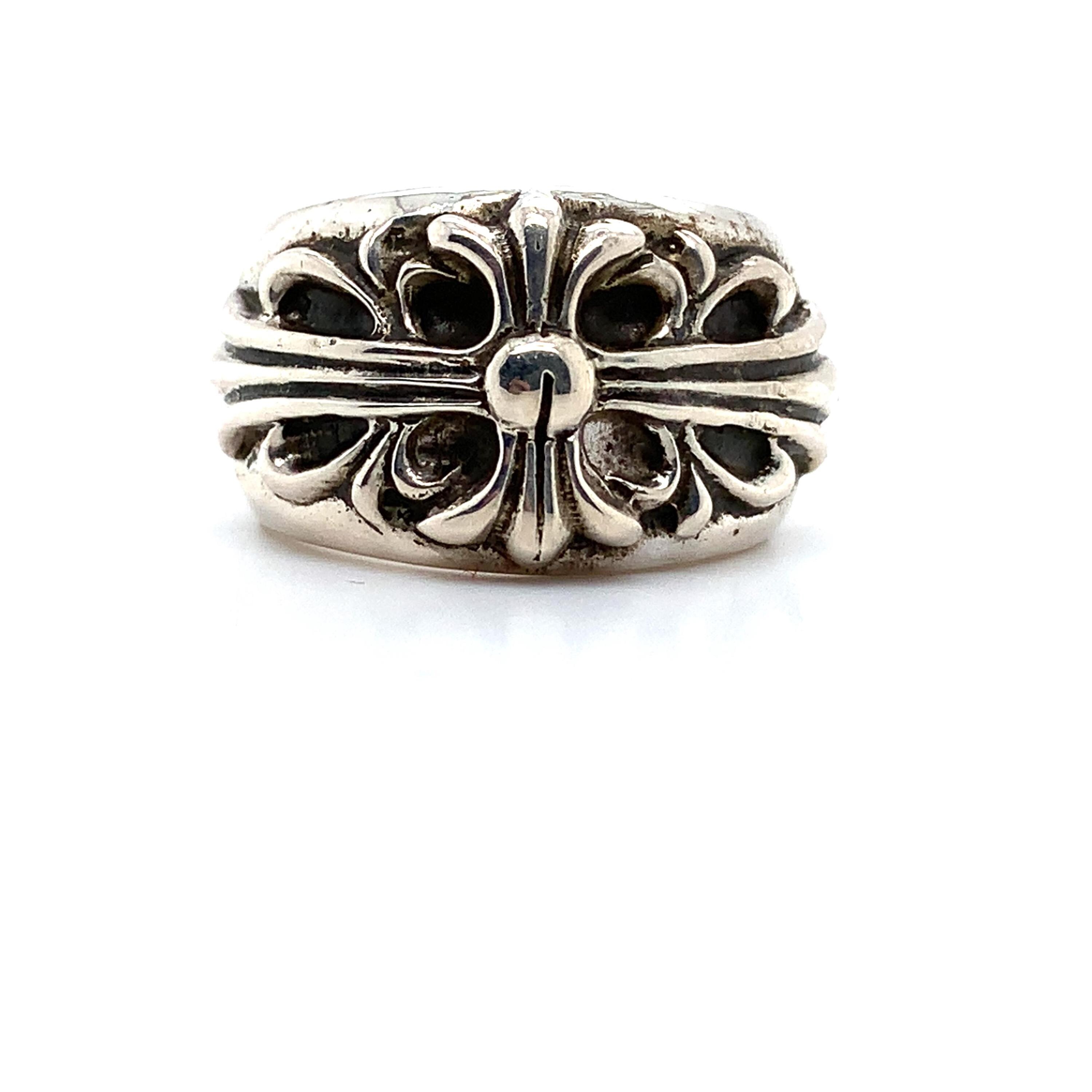 CHROME HEARTS シルバー 925 KEEPER RING 22号 Chrome Hearts 925 Sterling Silver Keeper Band Ring Size 6.25 - Etsy