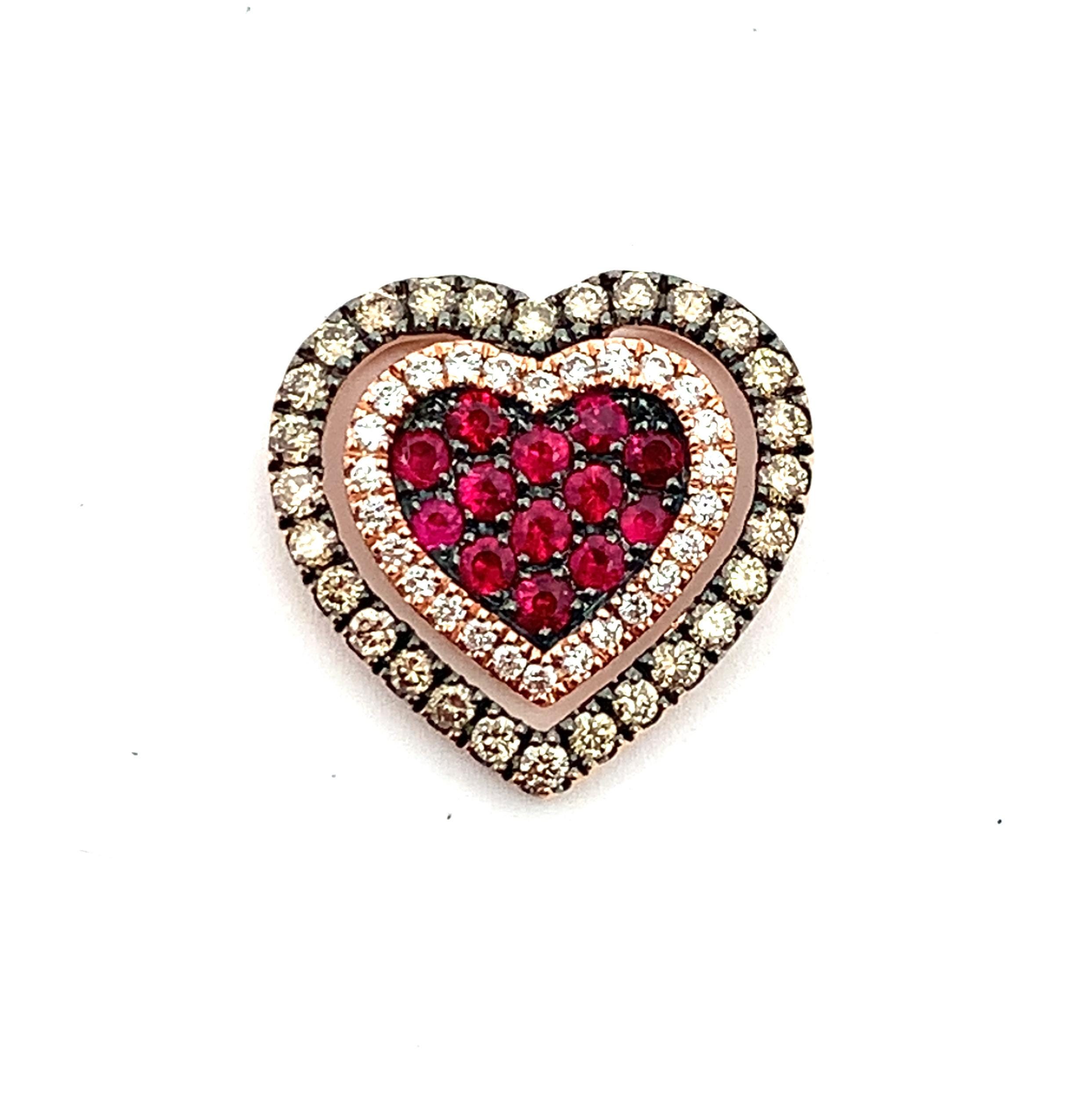Godiva X Le Vian 14k Rose Gold Ruby Chocolate and Vanilla Diamond