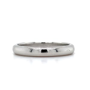 Tiffany & Co Platinum 950 Classic Plain Forever Wedding Band 3mm Ring Size 7.25