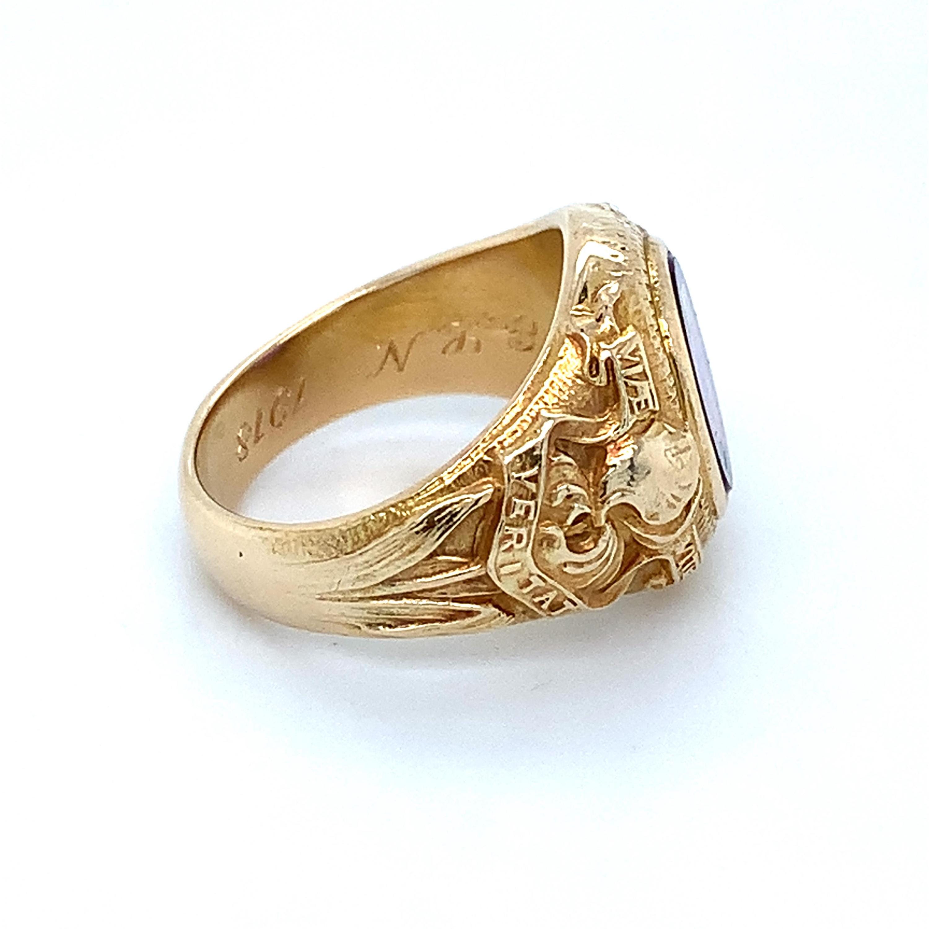Antique Tiffany & Co. 14k Yellow Gold 1918 W/oval Amethyst