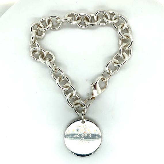 Tiffany & Company 925 Sterling Silver Round Circle Link Tag Charm
