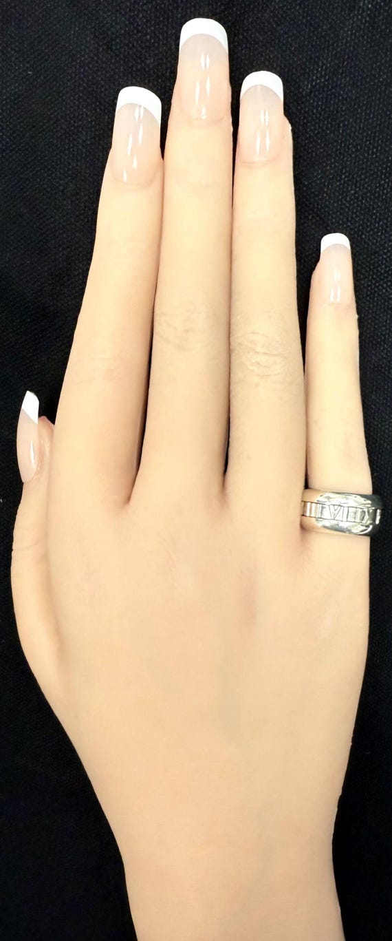 Tiffany & Co.ティファニーAtlas Ring 2003 2003 Tiffany and Co. Atlas 18 Karat White Gold Diamond Band