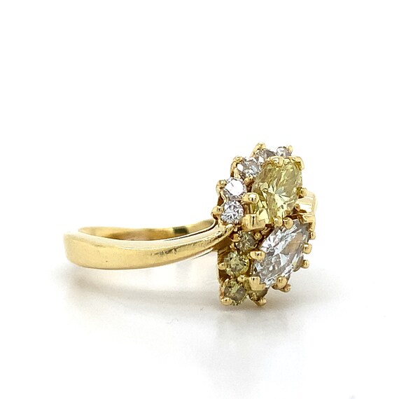 Kurt Wayne 18k Gold Fancy Yellow & White Marquise… - image 9