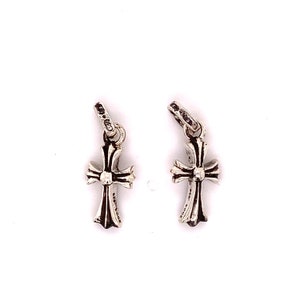 2004 Chrome Hearts Baby Fat Sterling Silver Cross Pendants