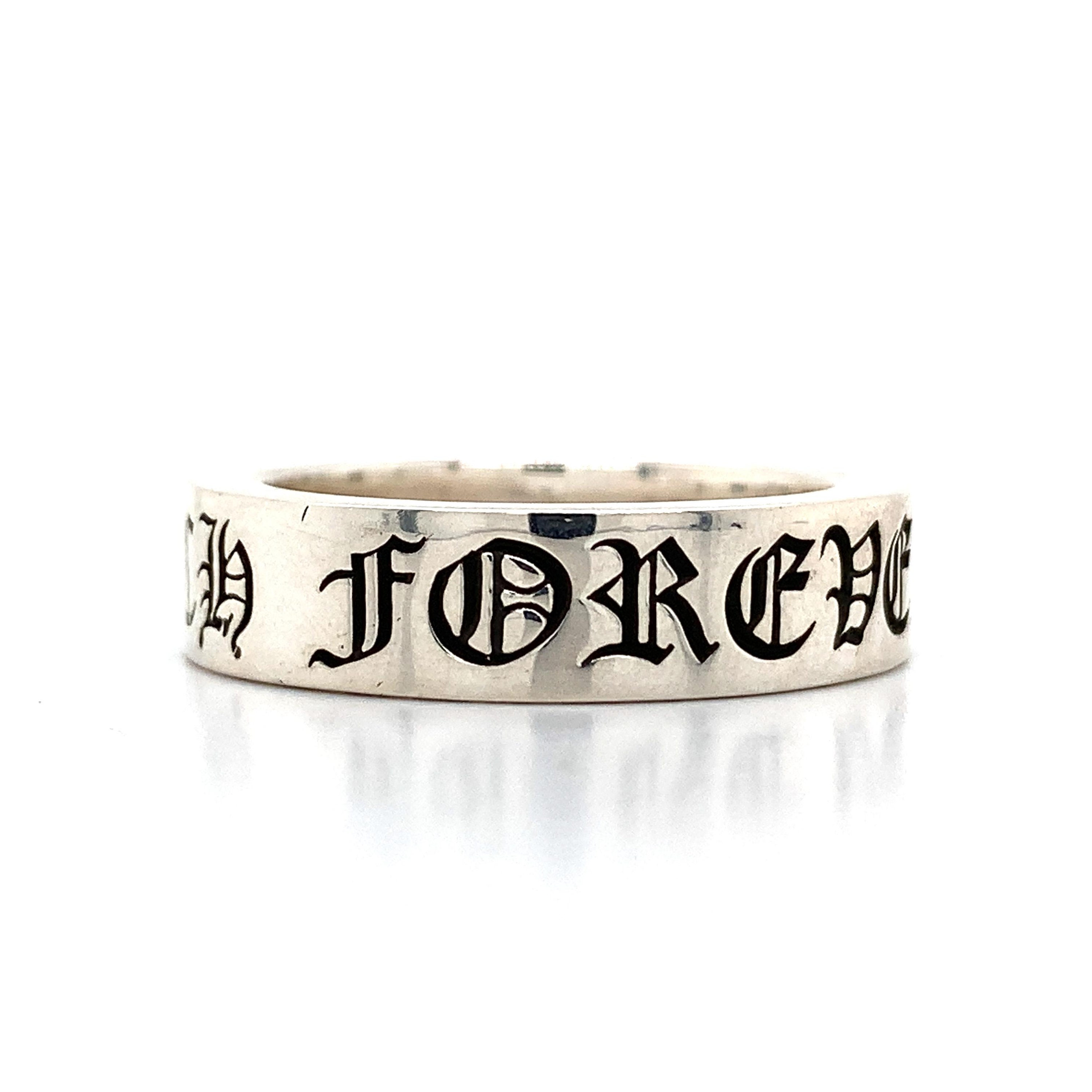 2003 Chrome Hearts 925 Sterling Silver Ch Forever Cross Band 2003 Chrome Hearts 925 Sterling Silver Ch Forever Cross Band