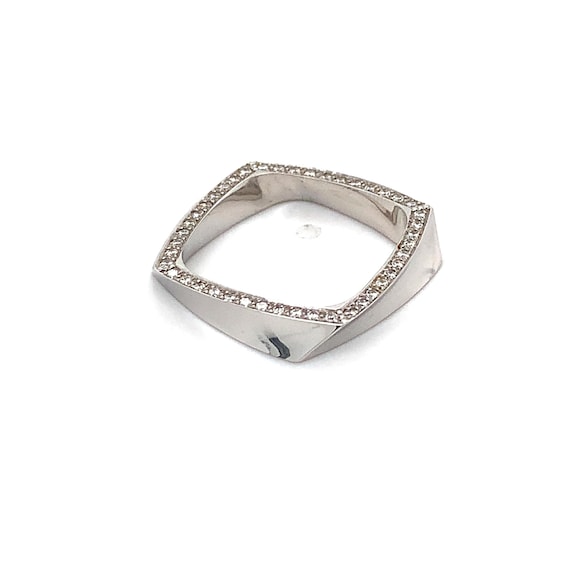 Tiffany & Co Frank Gehry Torque 18k White Gold .20ct Round Diamond